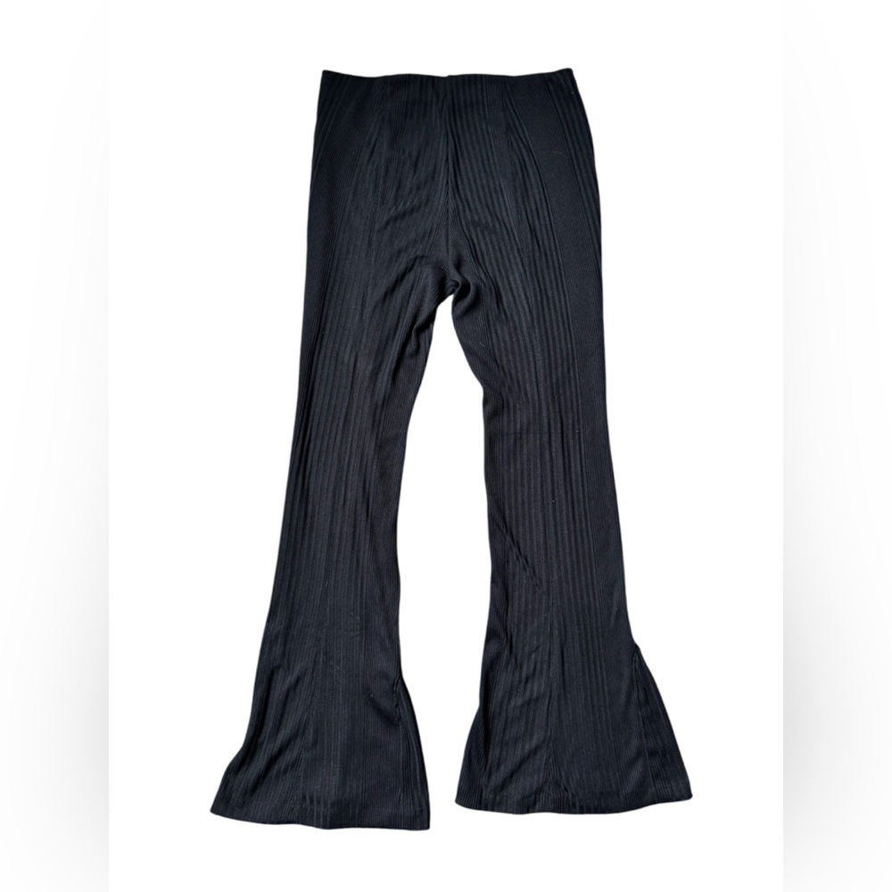 Maeve by Anthropologie Ribbed and Flared Black Pants size medium - Picture 6 of 9